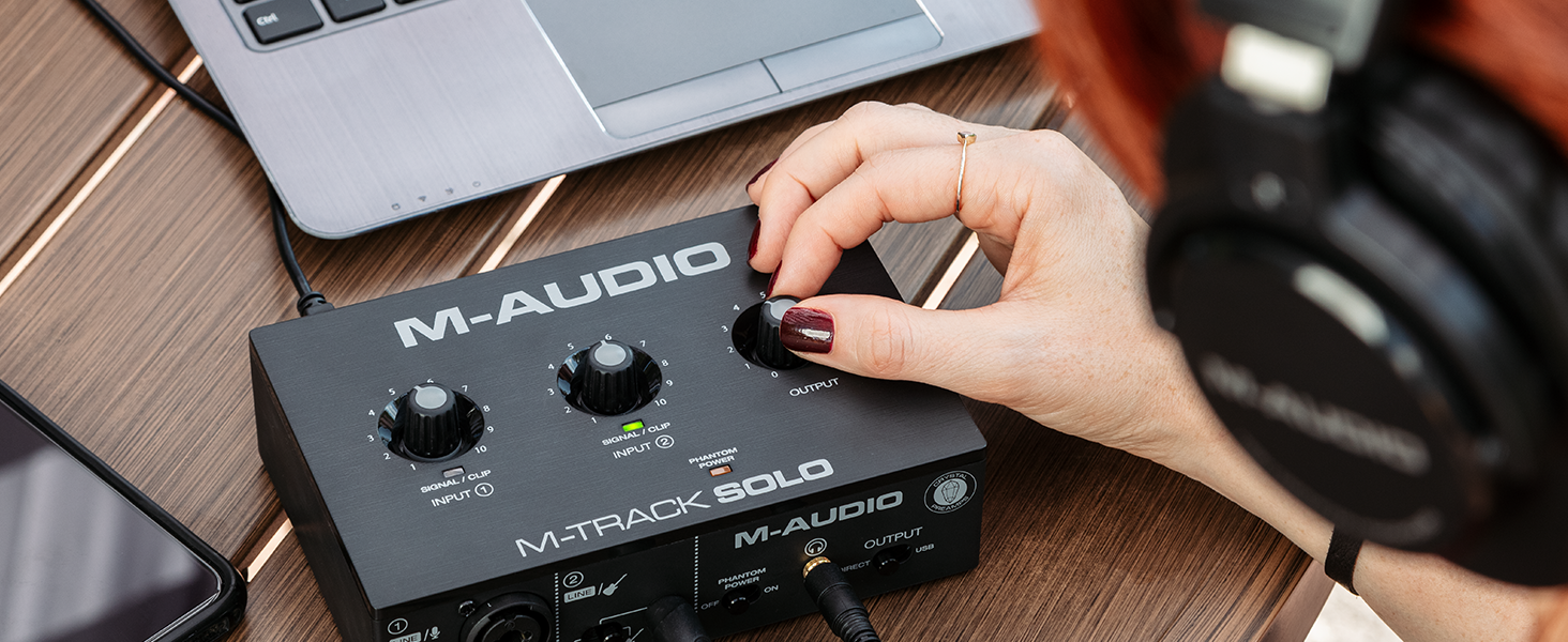 M-Audio M-Track Duo - USB аудіоінтерфейс для запису, стрімінгу та подкастингу (2 XLR/Line входи, 48kHz)