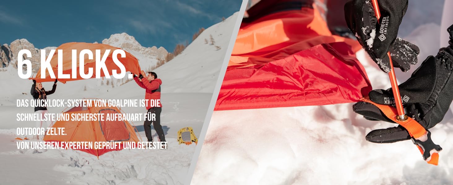 Намет GOALPINE® Expedition I 2-місний помаранчевий: ультралегкий, водонепроникний (4000 мм) для туризму, альпінізму та велопоходів, 3-4 сезони, швидке встановлення