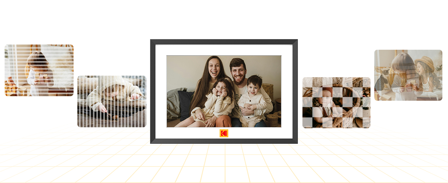Цифровий фоторамка Kodak 10 дюймів з Wi-Fi, 32GB, IPS HD сенсорний екран, автоповорот, чорний