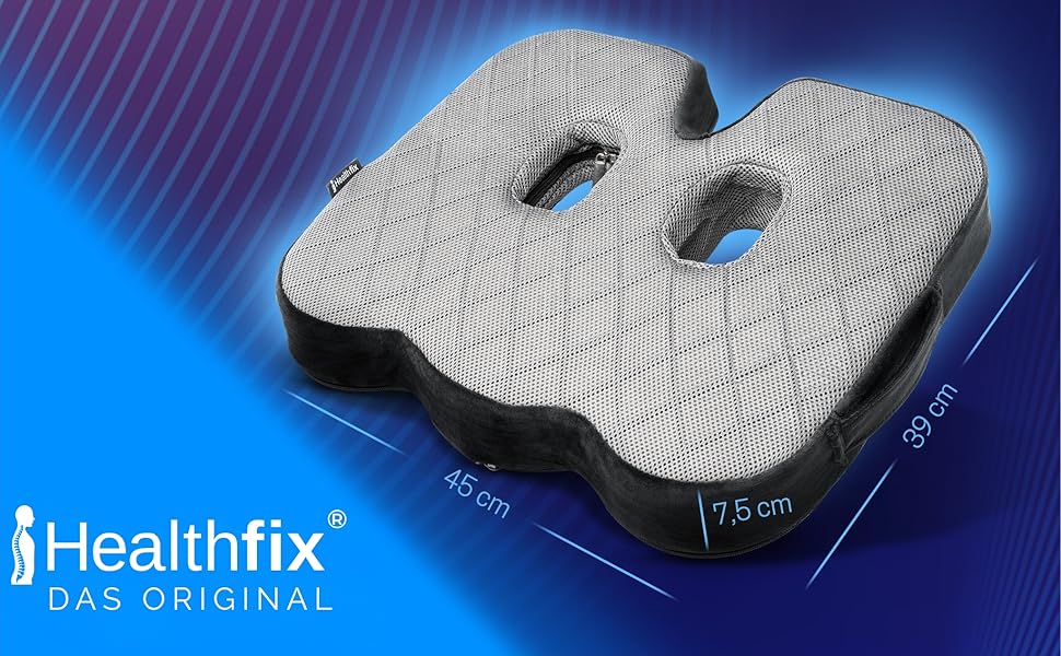Ортопедичні подушки для сидіння та підтримки попереку Healthfix® – набір 2 шт. для максимального комфорту та ергономічної підтримки спини