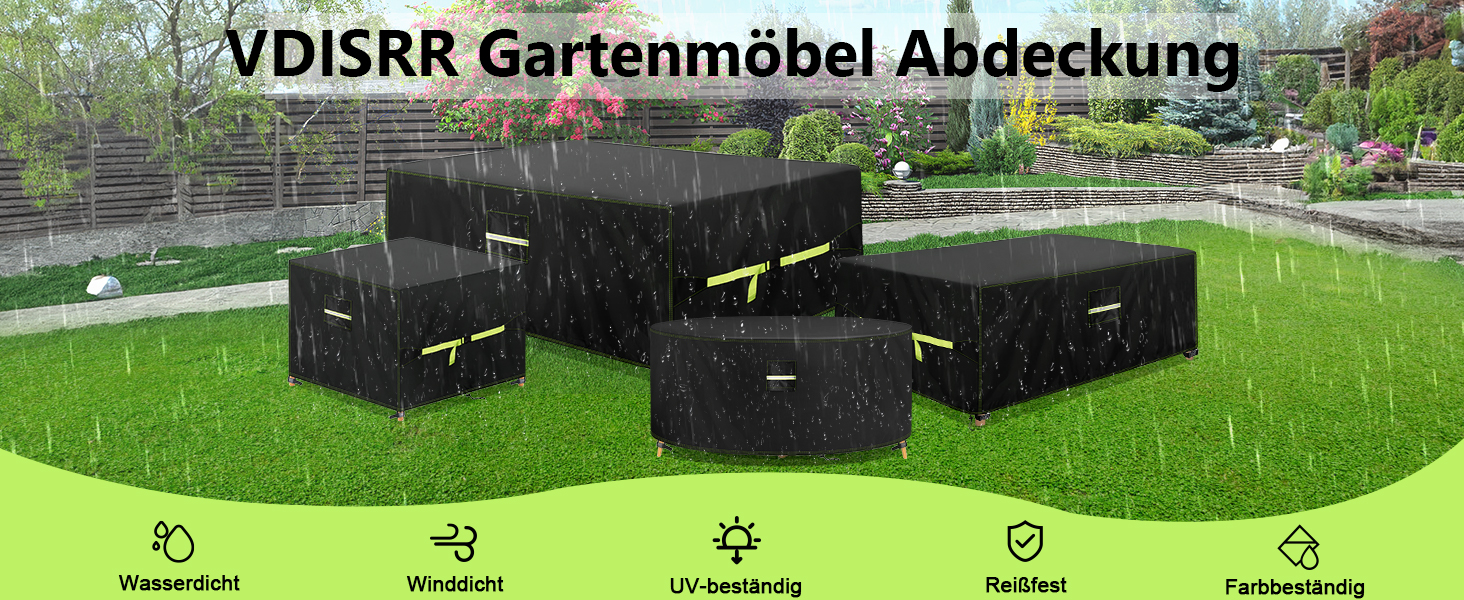 Накладка для садово-патіо меблів зимова, 420D Oxford, 250x150x90 см, водовідштовхуюча, UV-стійка, з вентиляційними отворами