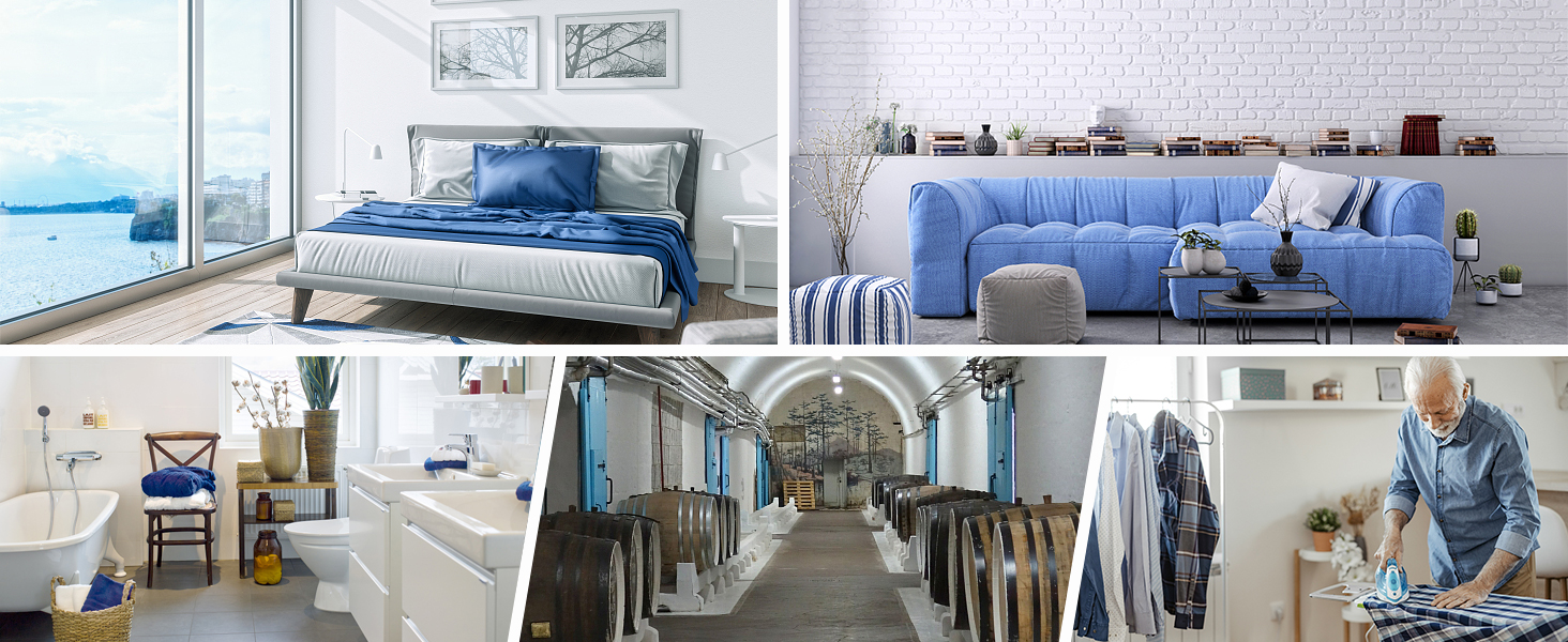 Зволожувач повітря Pasapair 12L - автоматичний осушувач для дому, 3 режими роботи, таймер, цифровий дисплей, для захисту від вологи та плісняви