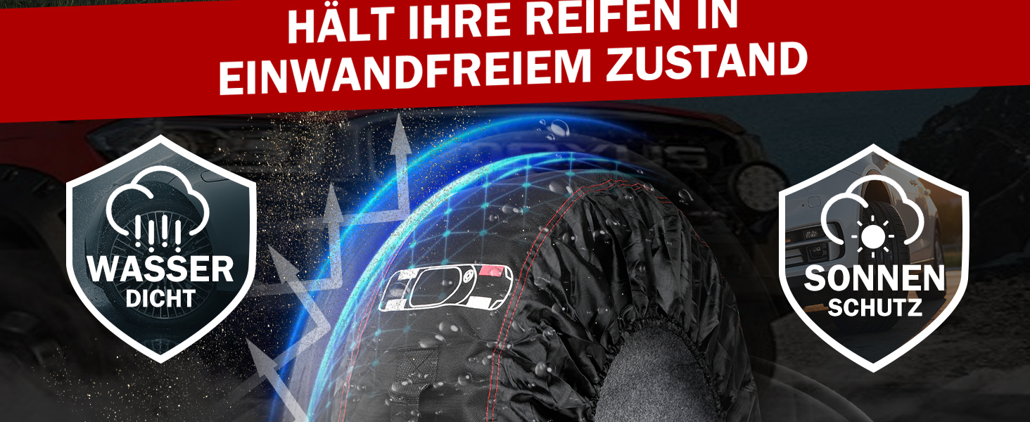 Захисні чохли для шин Moveland 18-22 дюйми (4 шт.) - водонепроникні, пилонепроникні, для зберігання та транспортування