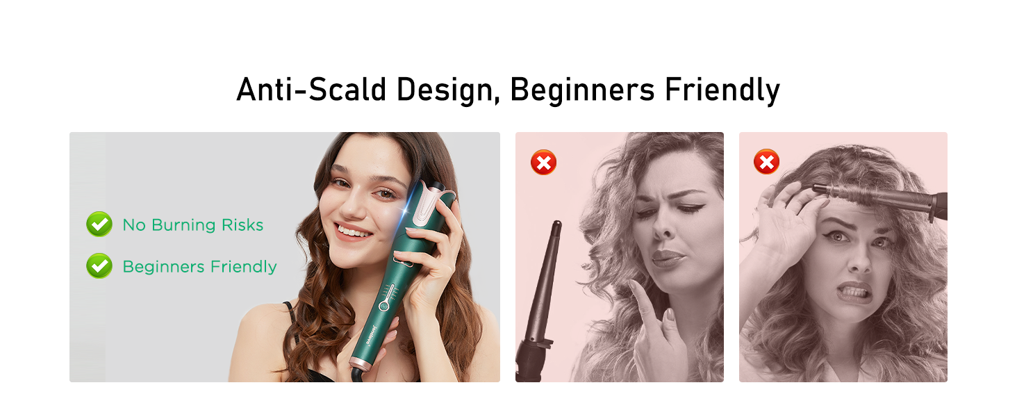 Автоматичний локон Janelove для довгих волосся, 25 мм, негативні іони, 4 температури