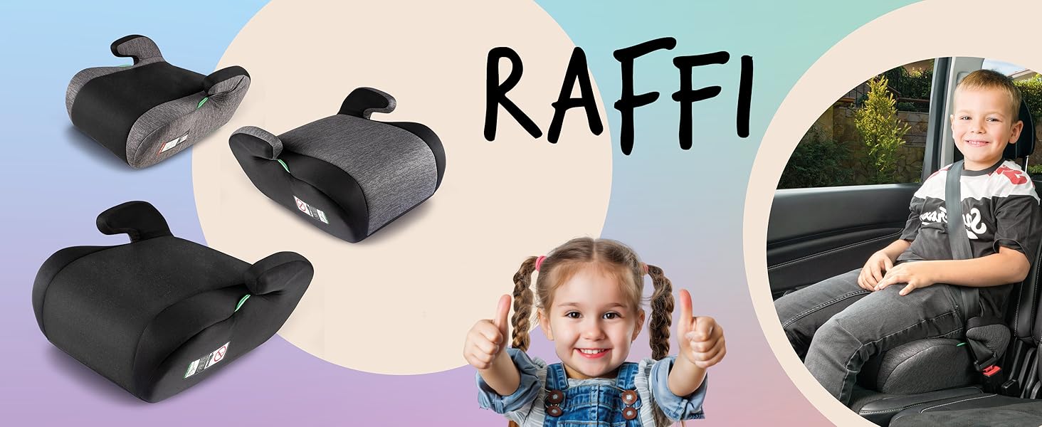 Автобустер WALSER Premium Andy ISOFIX 125-150 см, чорний - Дитячий автокрісло підвищувач ECE R129 (2024)