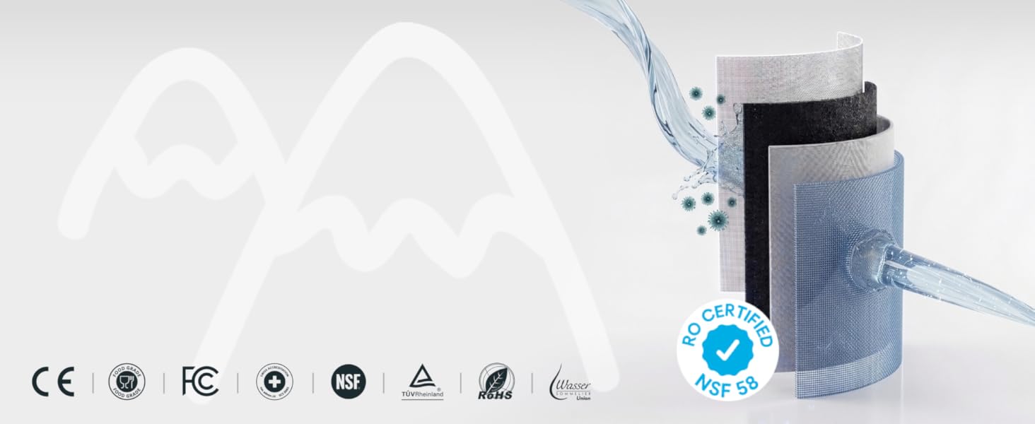 Система зворотного осмосу TheWell 2 з мінералізацією, ароматизатором та гарячою водою - фільтр для питної води з 4-ступеневим фільтром (NSF58 RO, UV), мінеральні картриджі, лимон (Чорний+Помаранчевий)