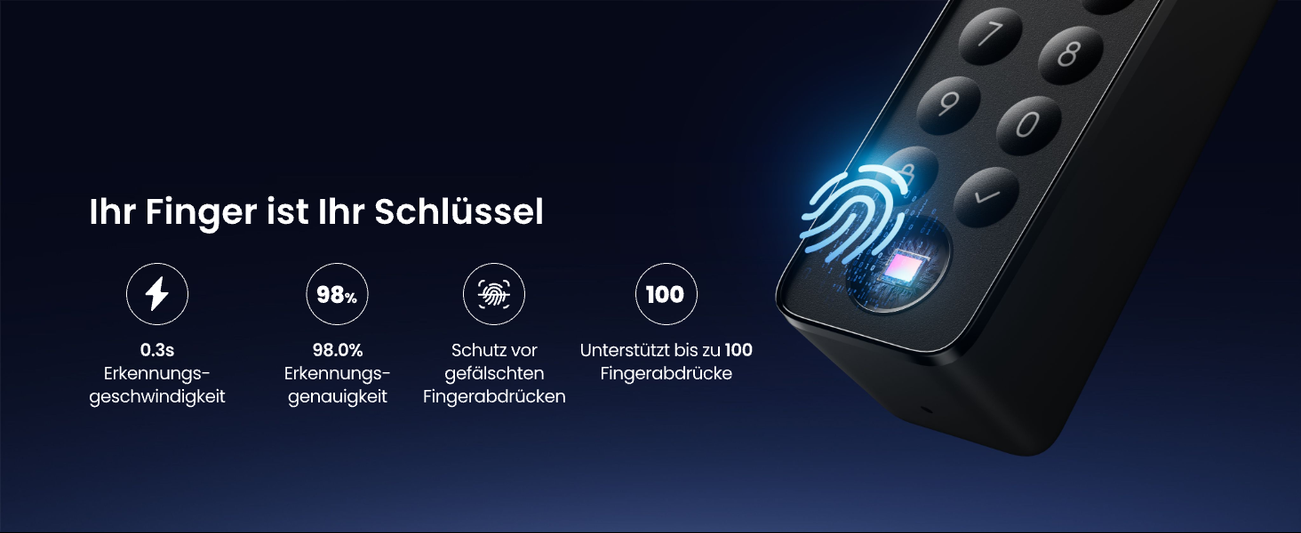 SwitchBot Smart Lock Pro: Розумний замок з акумулятором, Matter, WiFi, підтримка Apple Home, Alexa, Google Home, IFTTT, чорний