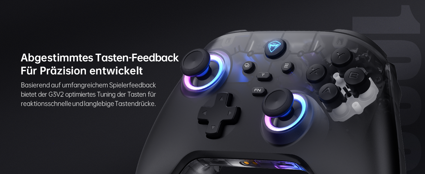 Геймпад Machenike G3V2 для PC, Switch, iOS, Android - бездротовий контролер з RGB-підсвічуванням та програмованими кнопками