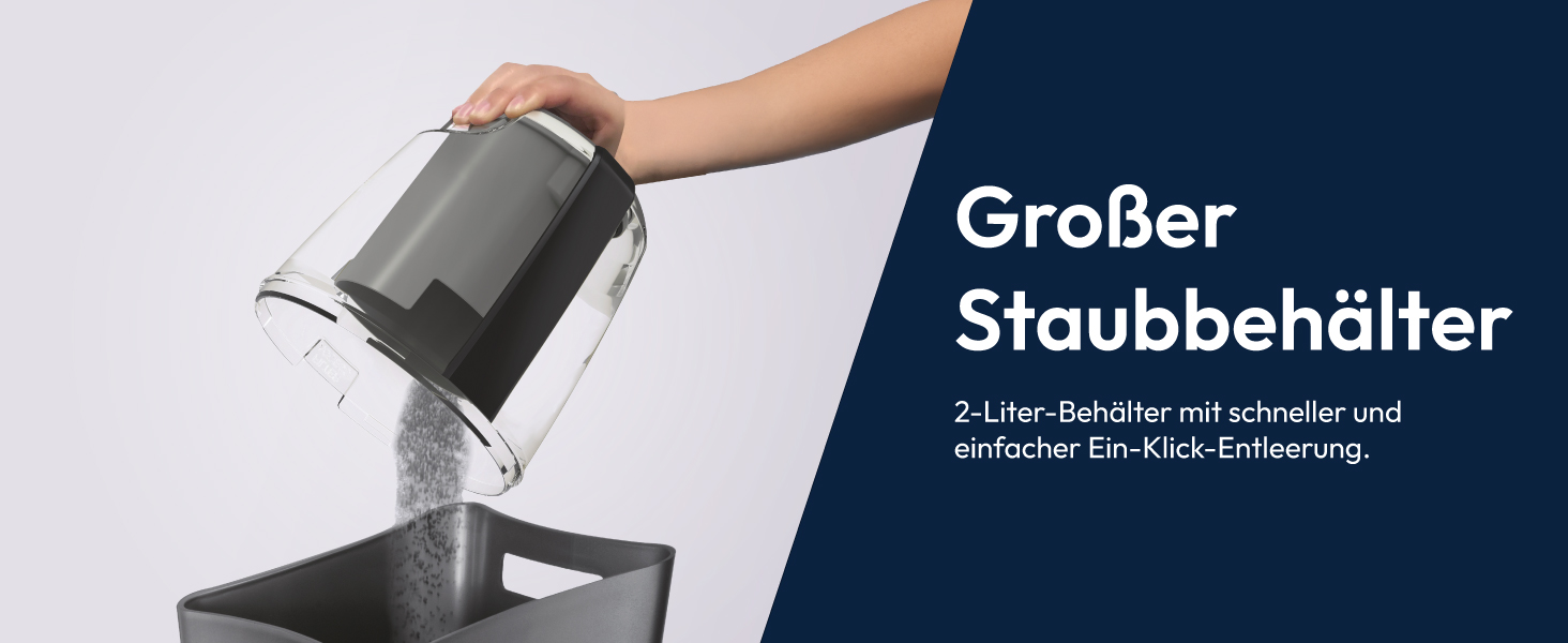 Пылесос Hoover HP1 без мешка, потужний для твердих підлог та килимів, 700 Вт, об'єм контейнера 2 л, фільтр EPA, радіус дії 7,5 м [HPZ107HM]