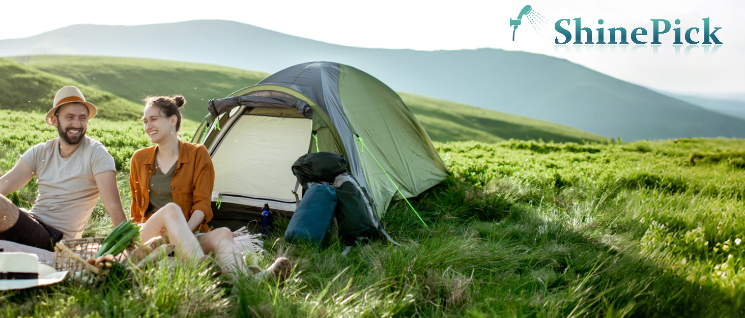 Портативна душова кабіна ShinePick для кемпінгу, акумулятор 3000 mAh, LED-дисплей, 3 режими, водонепроникність IPX7, для кемпінгу, відпочинку на природі, авто та тварин