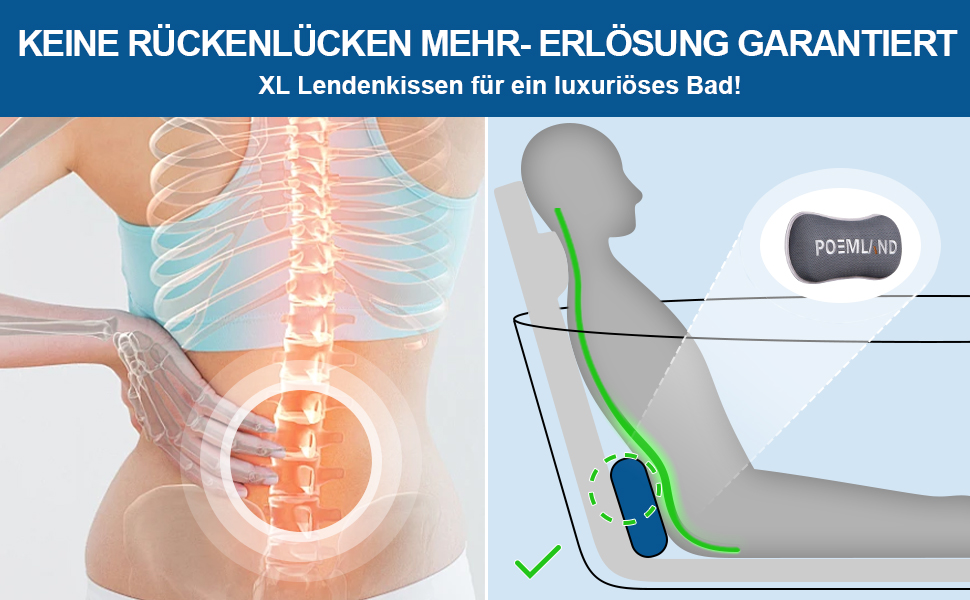 Подушка для ванни Luxus Dicke: повний корпус, підтримка голови, шиї та плечей. Комфорт, розслаблення, аксесуари для спа. Сірий колір