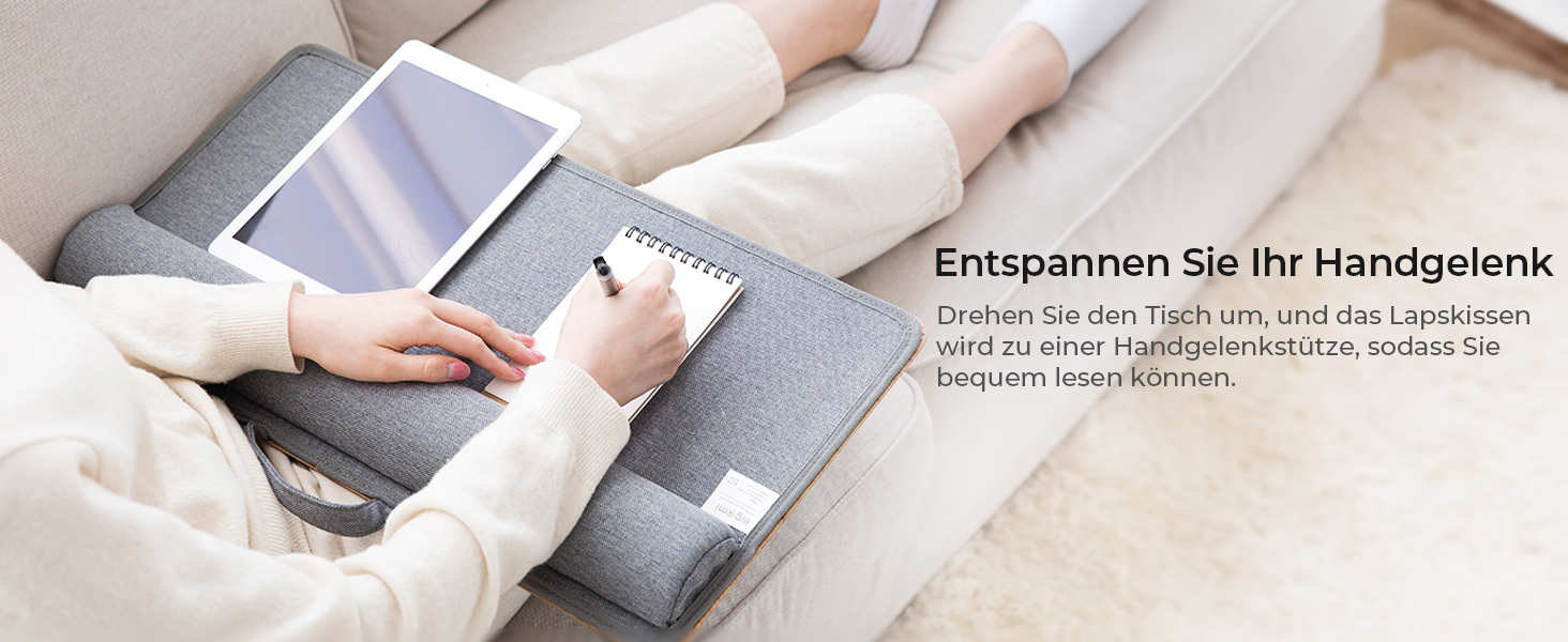 Підставка для ноутбука на колінах, L, з подушкою, для дому/офісу, 17 дюймів, 30.5 x 57 x 4.5 см, деревоподібний дизайн