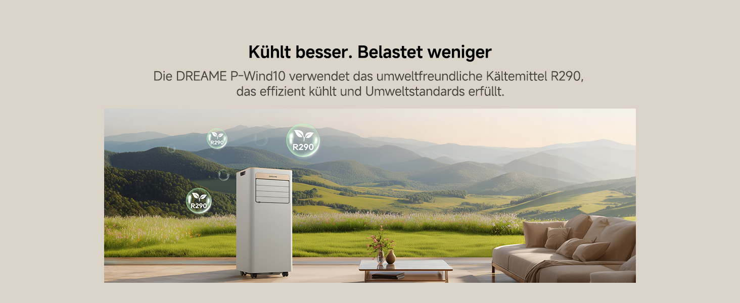 Мобільний кондиціонер Dreame P-Wind10 9000 BTU 3-в-1: охолодження, осушення, вентиляція. Керування через додаток, нічний режим, самоочищення