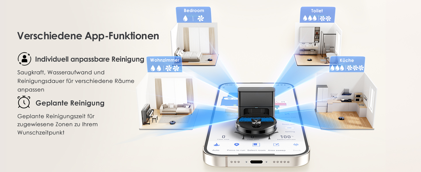 Робот-пилосос Lubluelu SL60 Pro 3-в-1 з док-станцією, Lasernavigation, APP управління, 4500Pa, для твердих поверхонь, килимів, шерсті тварин