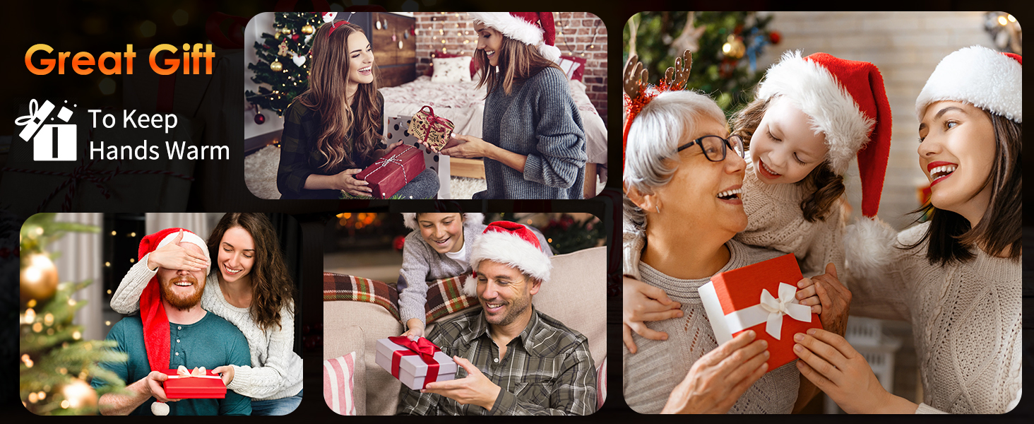 Електричні грілки для рук YAZDEKY 2 шт. - подарунок для чоловіків, 6000mAh, акумуляторні, чорні