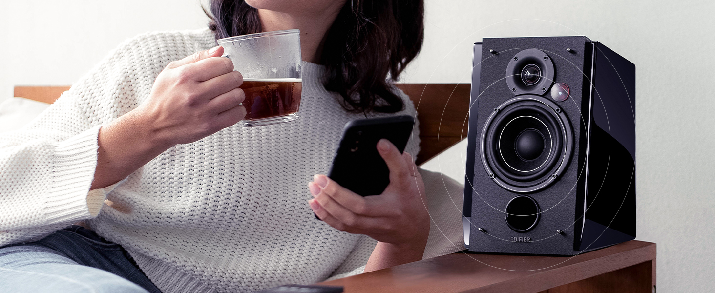 Активні полочні колонки Edifier R1850DB з Bluetooth та оптичним входом, студійні монітори 2.0 з підсилювачем та виходом на сабвуфер