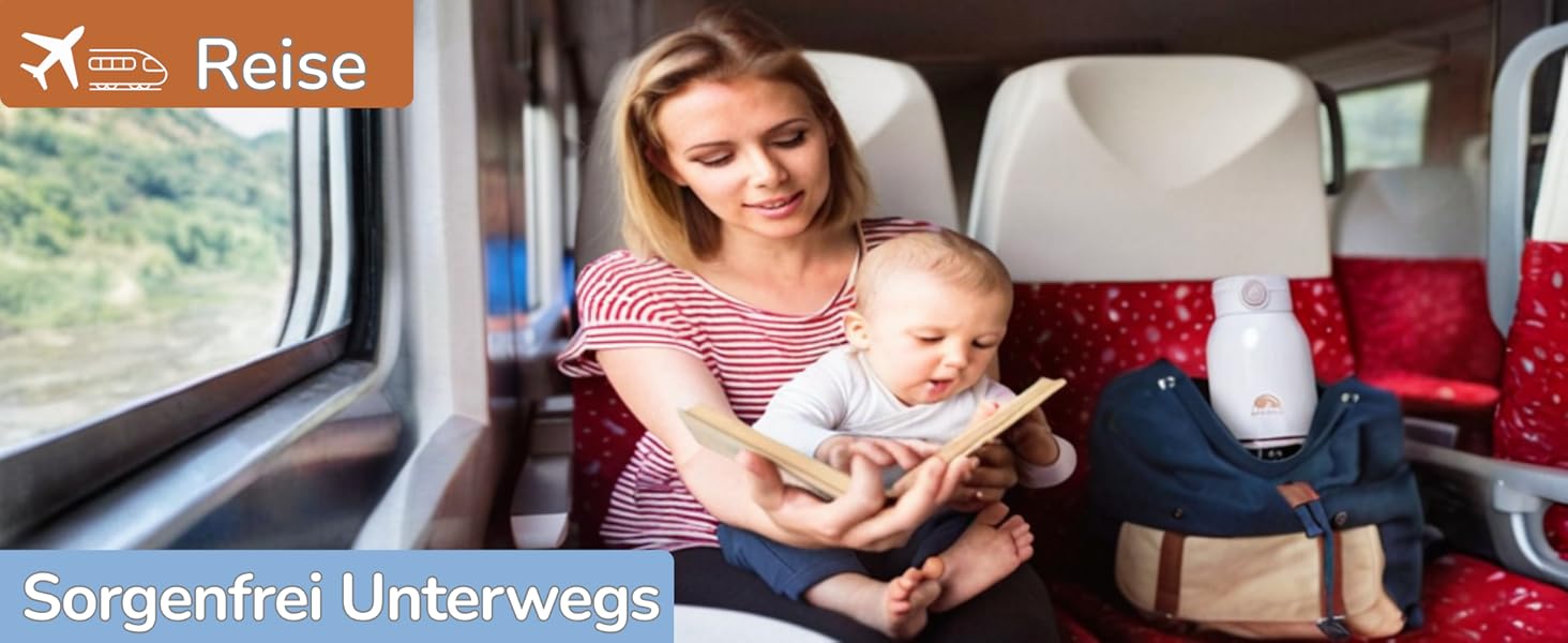 Jolly Mino: Портативний підігрівач пляшок 500 мл – Бездротовий, з нержавіючої сталі, для дитячого харчування та води – Ідеальний для подорожей, авто та літака