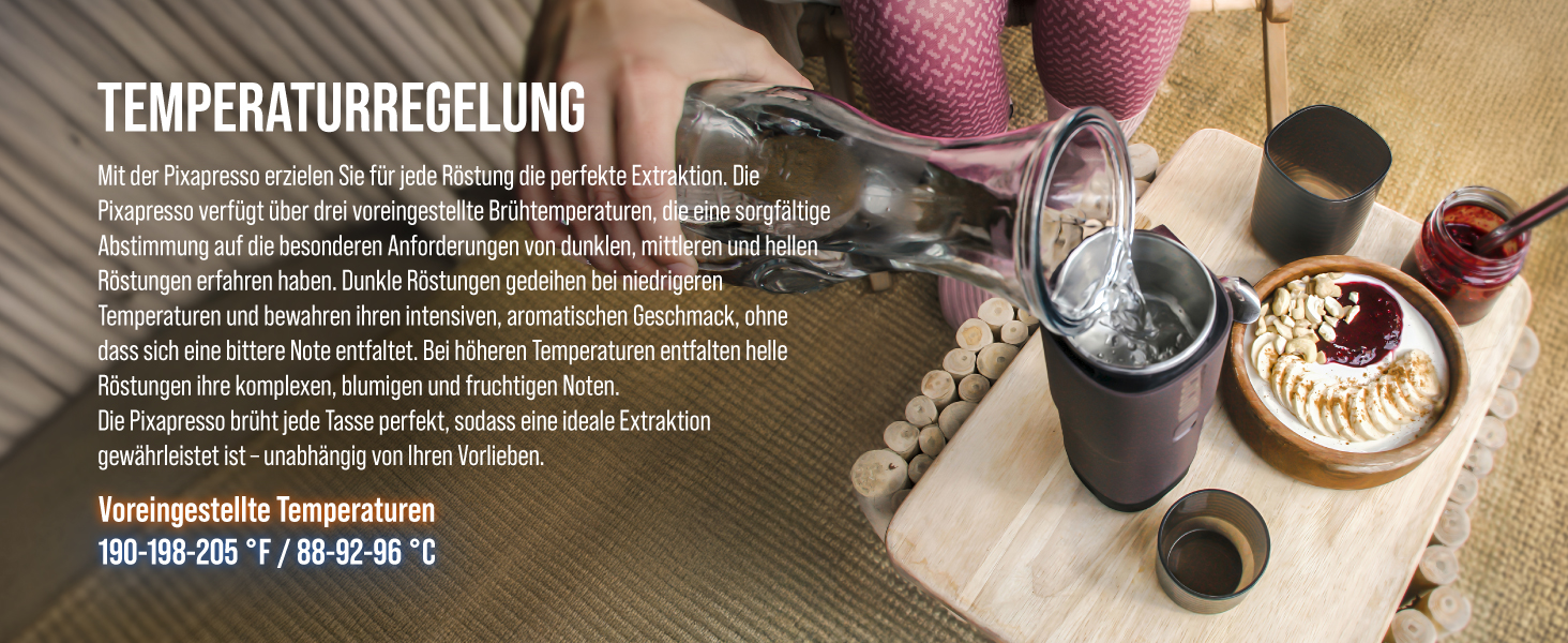 WACACO Електрична портативна кавомашина: 4 види кави, швидкий нагрів, 3 акумулятори 3000mAh, 20 Bar, для меленої кави та капсул NS, сенсорний екран, темно-бордовий