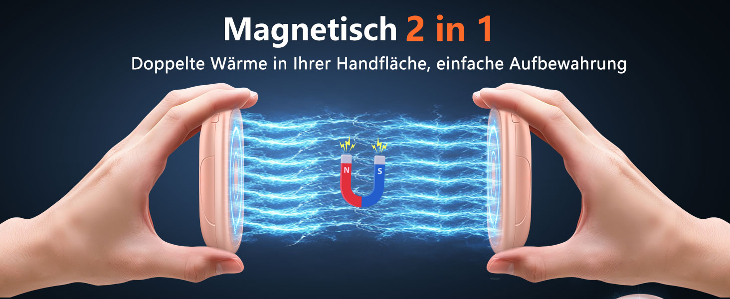 Електричні грілки для рук DDKJ - 2 шт. з LED-дисплеєм та 3 рівнями нагріву. Підзаряджаються, багаторазові, для дітей, чоловіків та жінок.