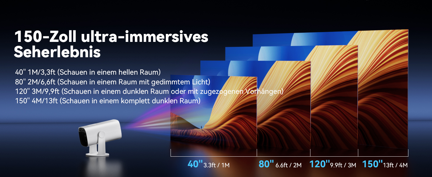 SOOMFON Mini Beamer 1080P: Портативний проєктор з Bluetooth, автотрапецеїдною корекцією та електричним фокусом. Сумісний з iPhone, Tablet, Laptop, TV Stick, HDMI, USB