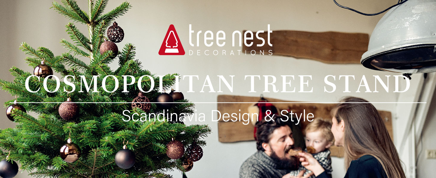 Металева підставка для різдвяної ялинки Tree Nest для справжніх дерев, довжина до 3 м, без коміра для різдвяної ялинки або традиційного ба