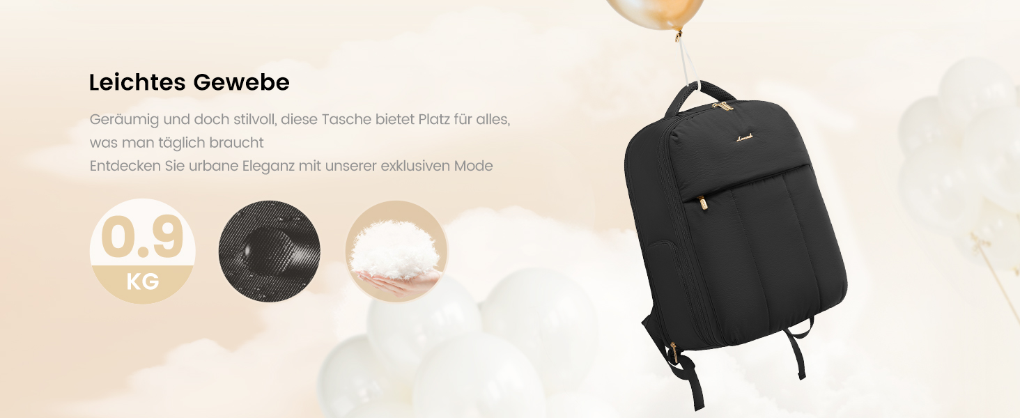 Чорний жіночий рюкзак LOVEVOOK 40L для подорожей з відділенням для ноутбука 17