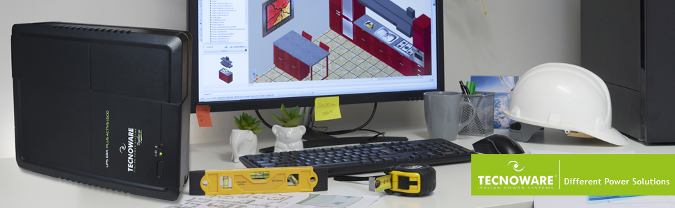 UPS Tecnoware ERA PLUS DC: Джерело безперебійного живлення для відеоспостереження та Wi-Fi, Powerbank 8800mAh, POE 24V/48V, захист від перепадів напруги та відключень до 240 хв