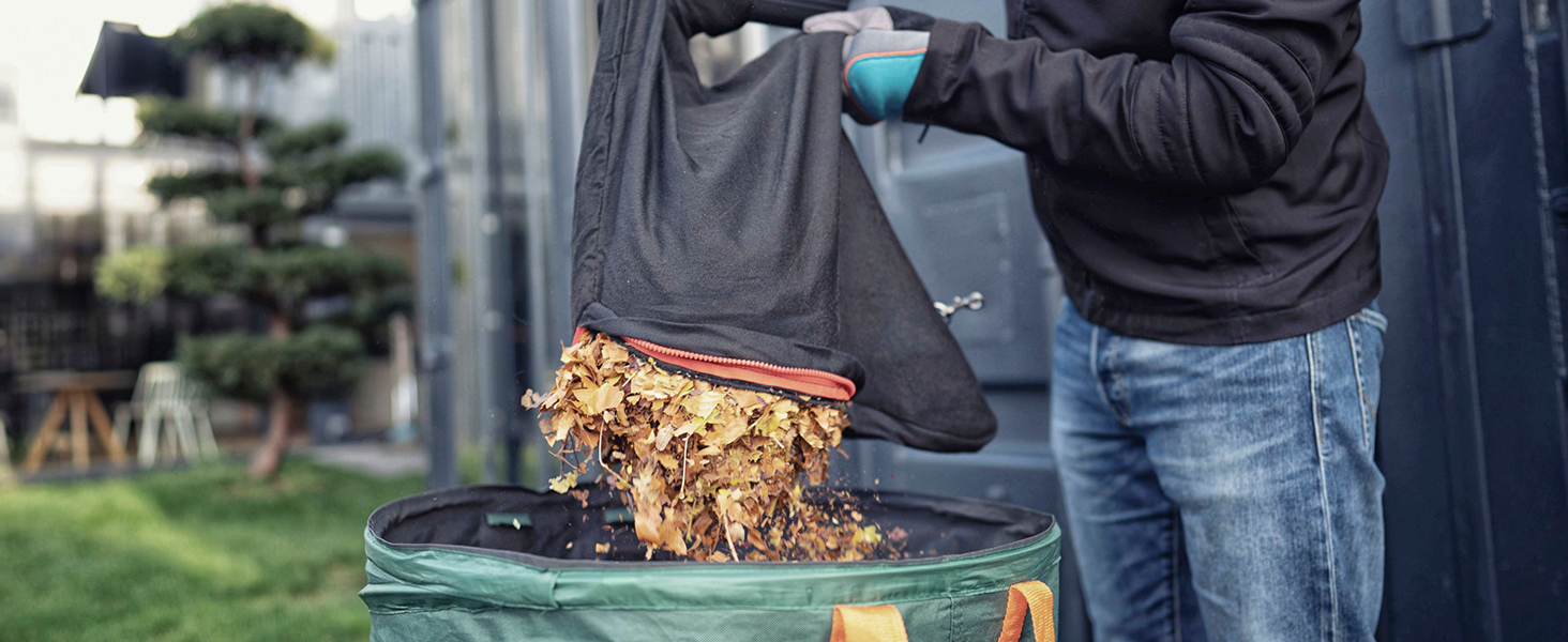 Садовий пилосос-дмухач Gardena ErgoJet 3000: потужний 3000 Вт, з подрібнювачем листя та мішком для збору, зручний регульований подовжувач, з плечовим ременем (9332-20)