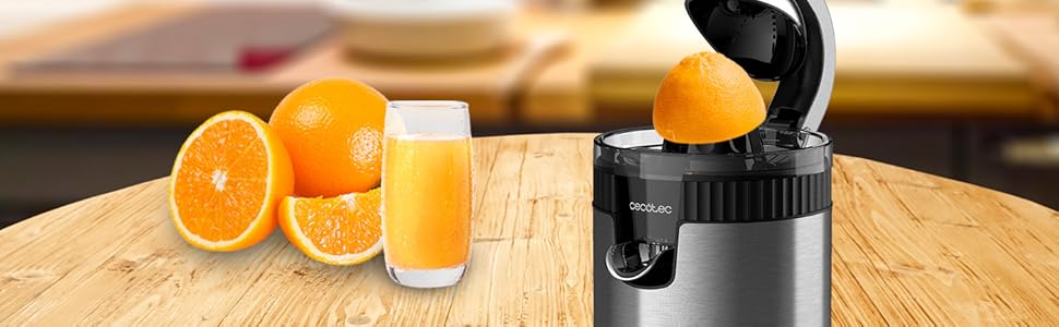 Соковижималка для цитрусових Cecotec Xqueeze RetroJuice 600 Red (600 Вт, нержавіюча сталь, червоний ретро-дизайн)