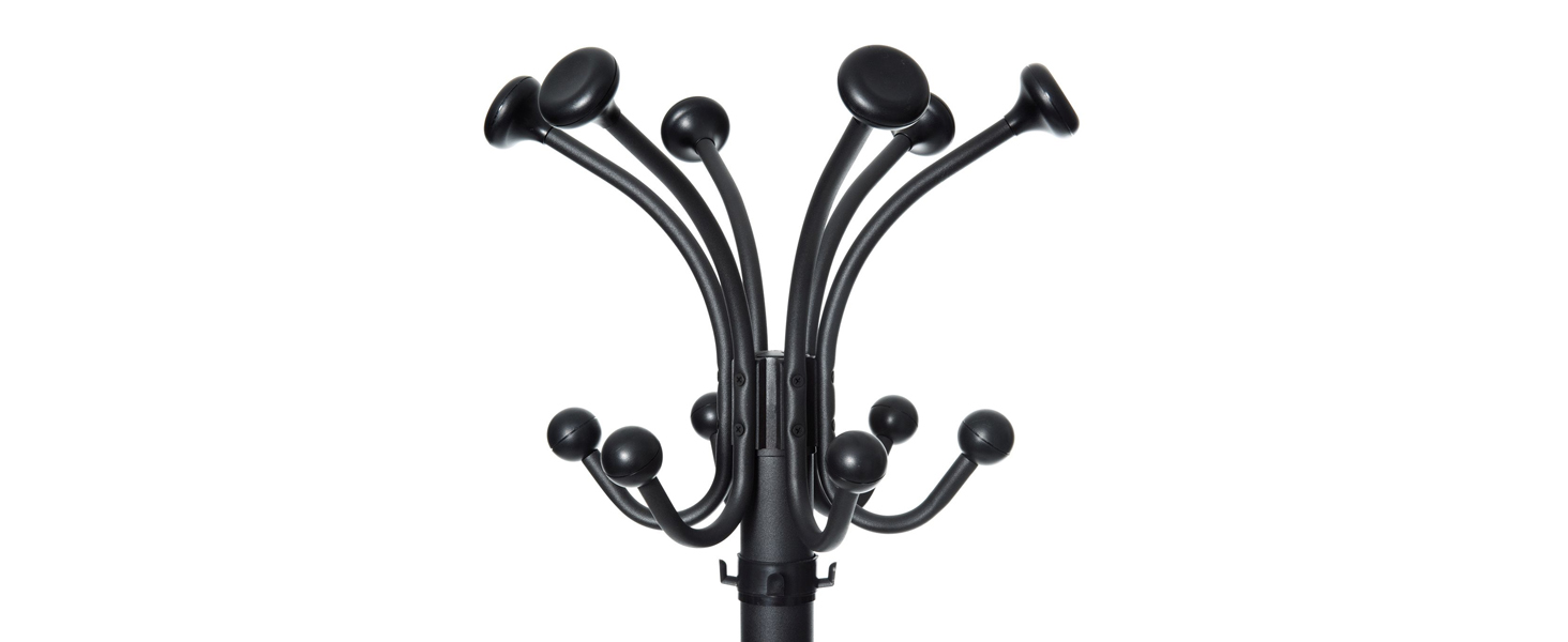 Підвісна шафа-органайзер MAUL Nebula з 20 гачками та тримачем для парасольки, срібно-чорний колір