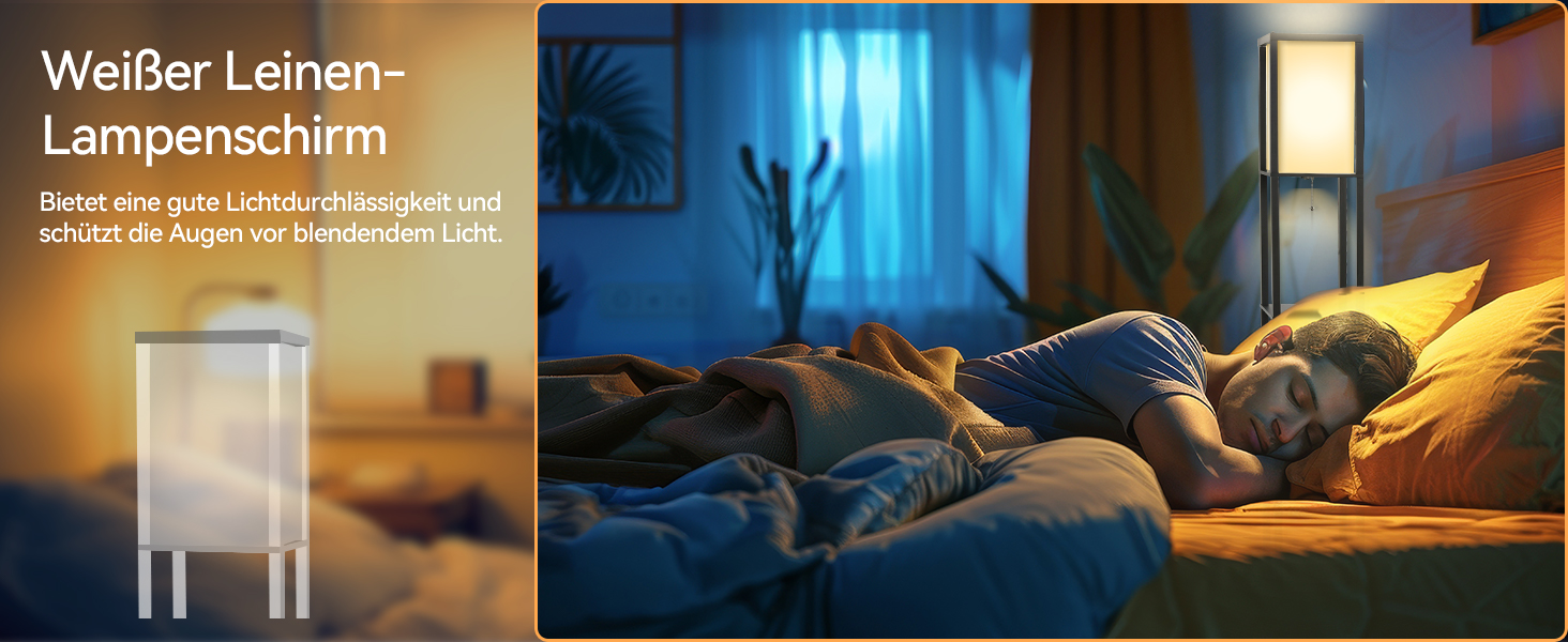 Торшер Fullwatt з дерев'яною полицею та підсвічуванням для спальні та вітальні (чорний)