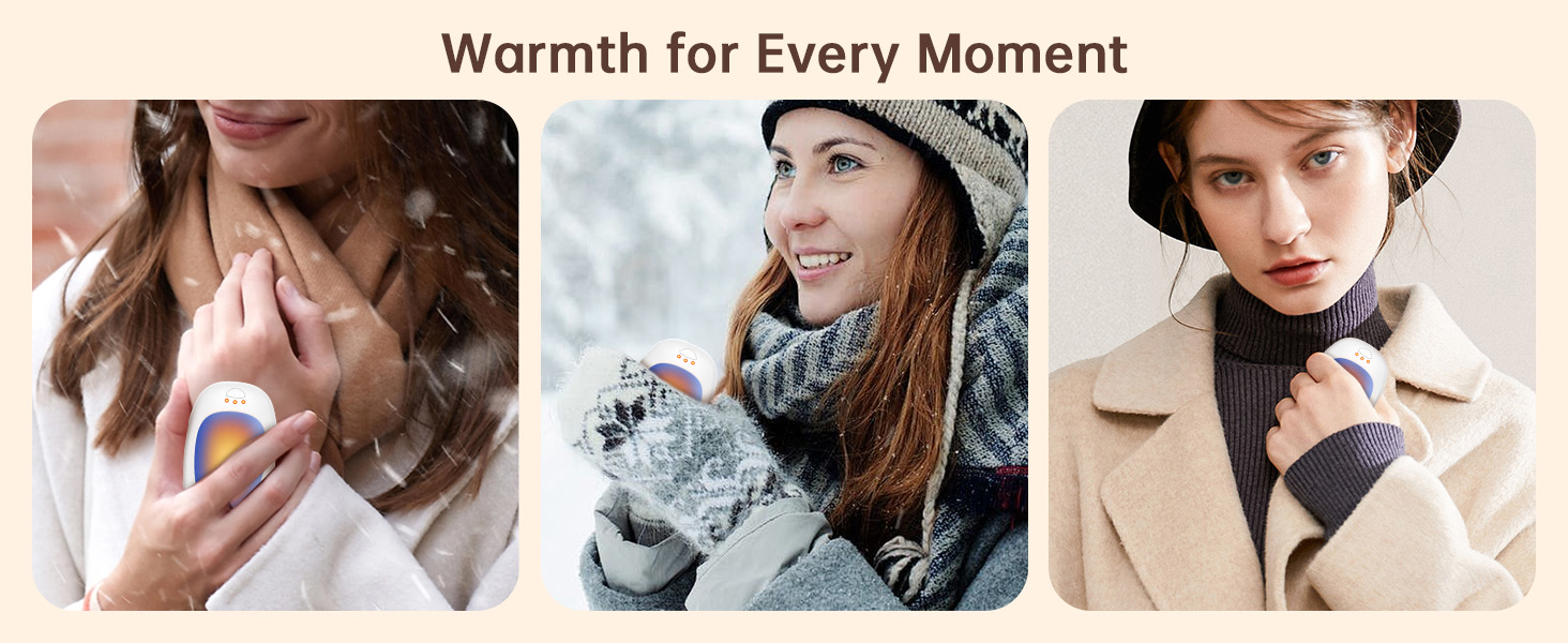 Jonwall Електричні грілки для рук, 2 шт., USB, багаторазові, портативні, 3 режими нагріву, для кемпінгу, полювання, гольфу, подарунок для жінок та чоловіків (блакитний)