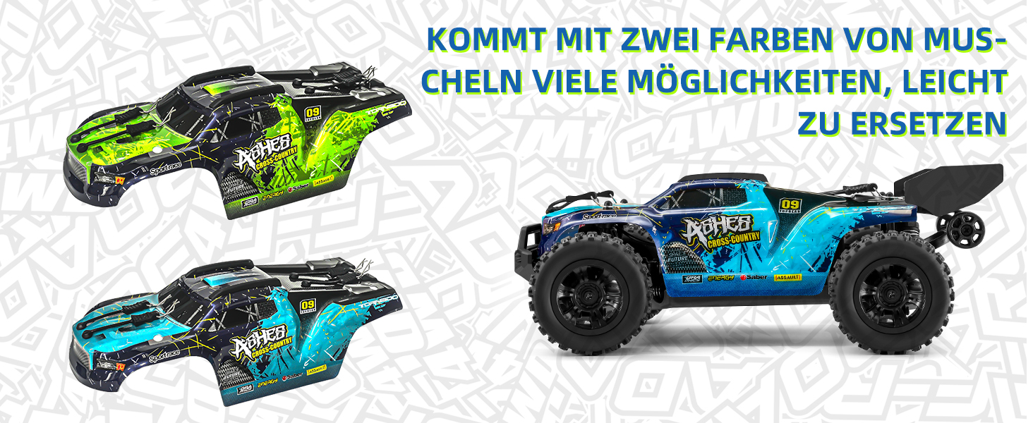 RC Автомобіль YONCHER 18101 1:18 4WD, 40 км/год, для дітей та дорослих, позашляховик, монстр-трак, 2 акумулятори, 70+ хв роботи