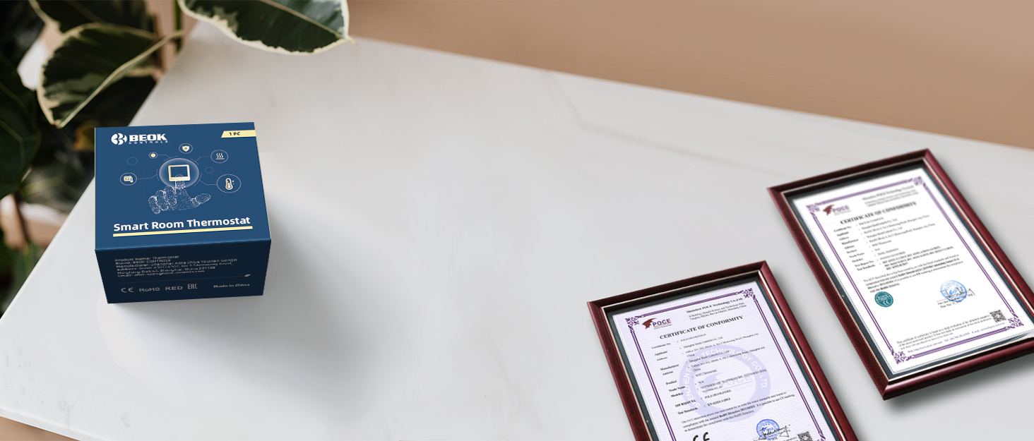 Розумний термостат для радіатора Beok WiFi з керуванням через Tuya, Google Assistant та Alexa, живлення від батарейок