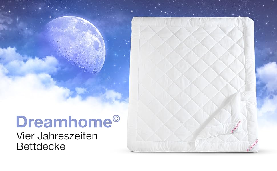 Ковдра DreamHome 135x200 см на 4 сезони - Оeko-Tex сертифікована, адаптована стегальна ковдра 135x200 см - літня та зимова ковдра - ковдра на всі сезони