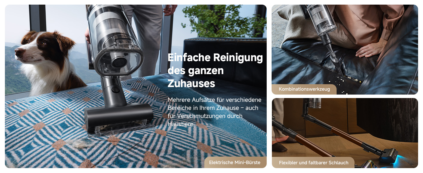 Dreame V30 Бездротовий пилосос для твердих підлог і килимів 24000PA, 90 хв, фільтр 99.99%, видалення шерсті тварин