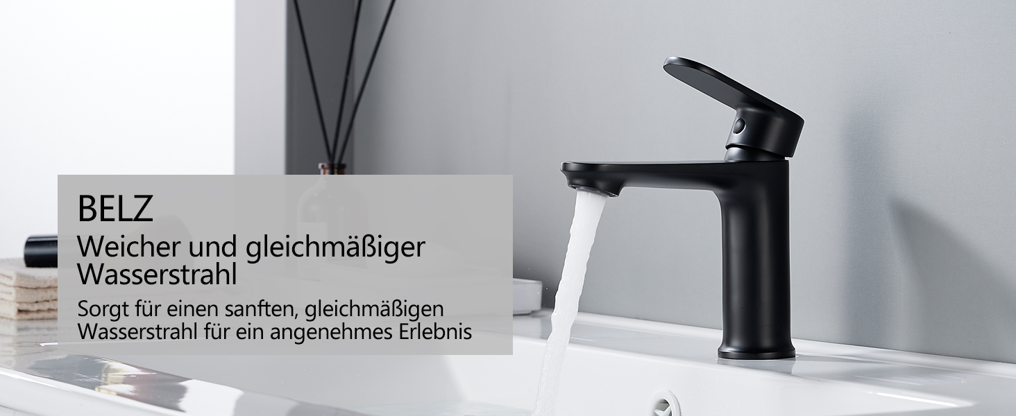 Набір змішувачів для ванної кімнати Belz, латунь, гаряча/холодна вода, однозахідний, сірий (чорний)