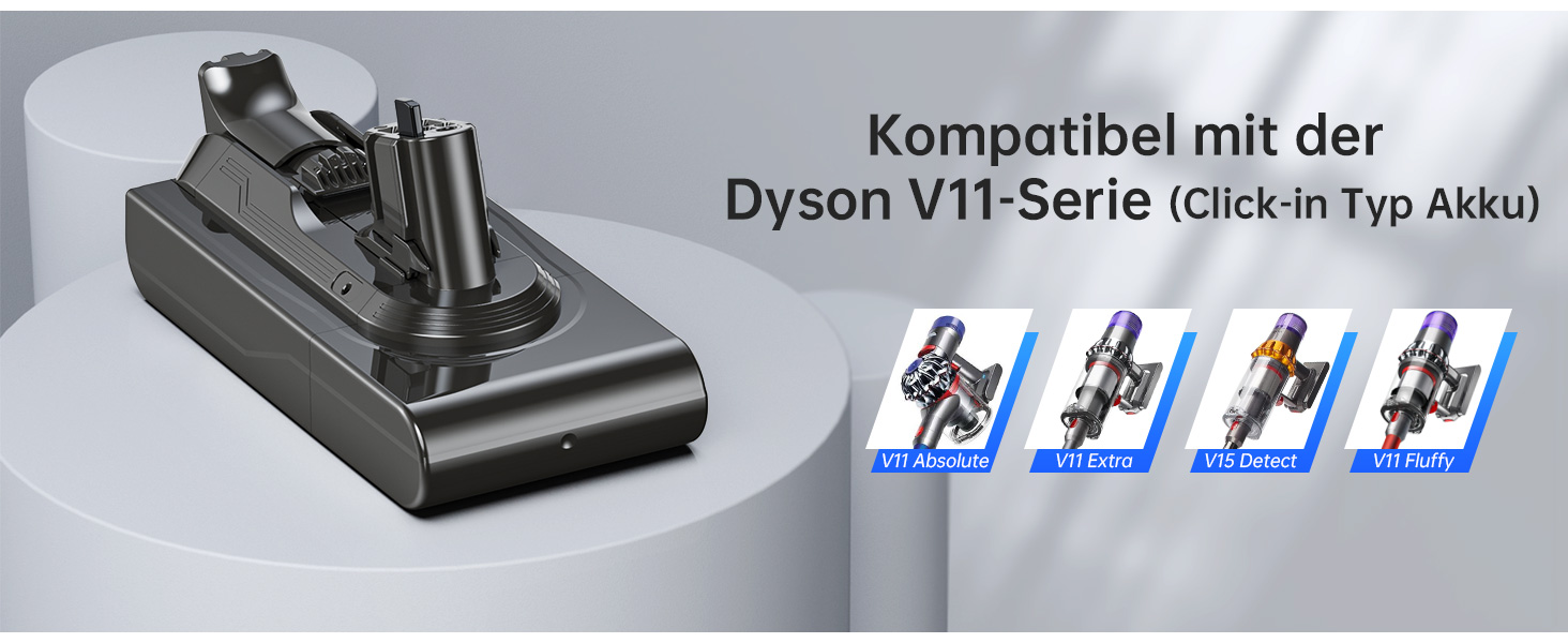 Акумулятор Morpilot V7 8000mAh для пилососа Dyson V7 SV11 Animal, Motorhead, Pro, Trigger, Fluffy + фільтри (V11 8.0Ah)