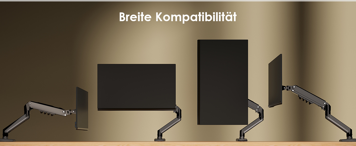 Кріплення для монітора OffiGo: підходить для моніторів 15-32 дюймів, вантажопідйомність до 9 кг, VESA 75/100 мм, чорний