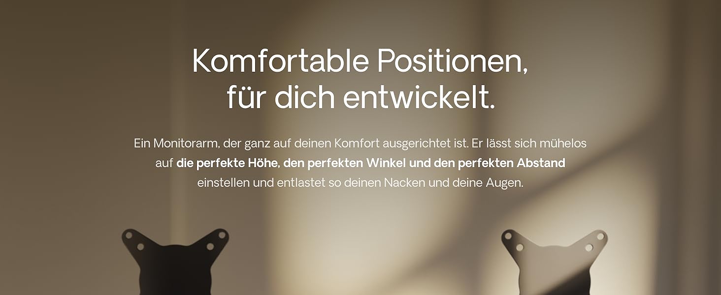 Підставка для двох моніторів Desktronic, до 32 дюймів, 8 кг, 360° обертання, регулювання висоти, міцна конструкція, проста установка, для великих моніторів, ергономічна, VESA 75/100, чорна