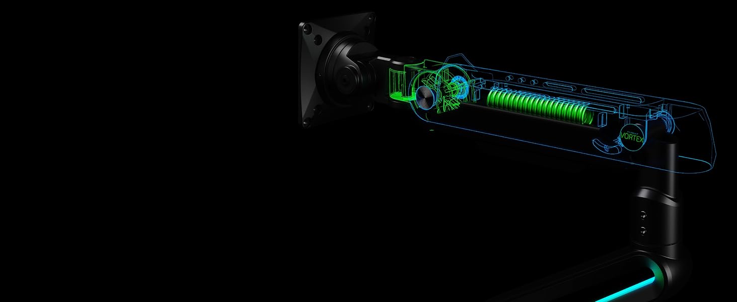 Кріплення для монітора Invision Vortex Gaming – 27–57 дюймів – Curved & UltraWide – RGB LED – 3–18 кг (VR200)