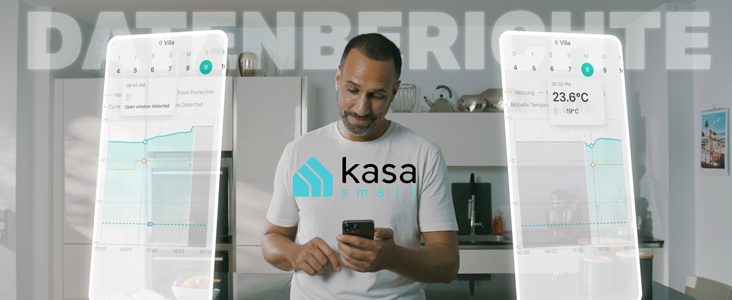 TP-Link Kasa Smart Термостат на радіатор WiFi Starter Kit (Хаб + 1 Термостат) - Керування опаленням через додаток Kasa, Геофенсинг, Розпізнавання відкритих вікон, Matter, Alexa