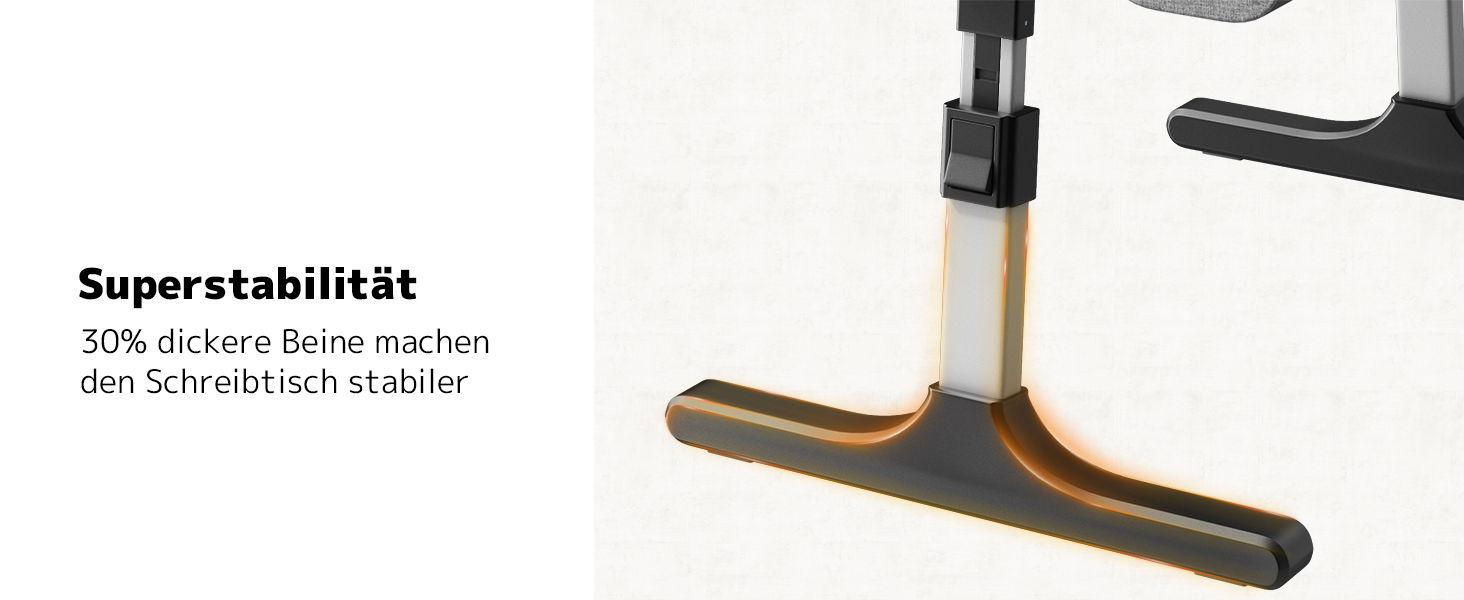 Стіл для ноутбука PUTORSEN - регульована висота та кут нахилу, 58 x 37 см, чорний