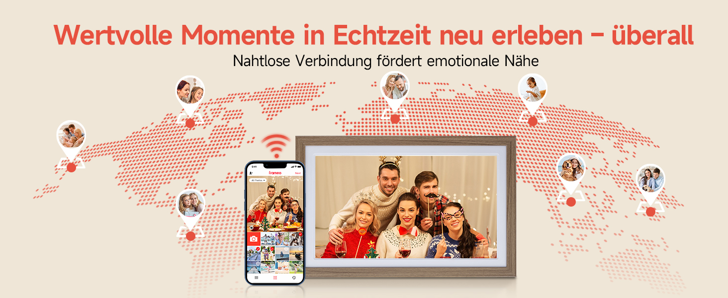 Роллеї Смарт Фрейм WiFi 1010: Цифровий фоторамка 10.1 дюйма з сенсорним екраном IPS, 32GB, дизайн 