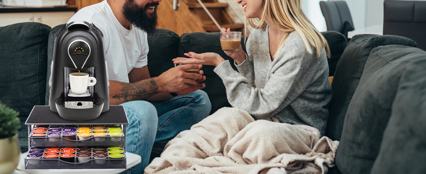 Тримач для капсул кави MASTERTOP для Dolce Gusto, 2 яруси, 72 капсули, органайзер, з мікрофіброю для чищення