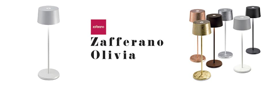 LED-лампа Zafferano Olivia, регулювання яскравості, IP65, для внутрішнього та зовнішнього використання, Micro-USB, висота 35.5 см, білий колір
