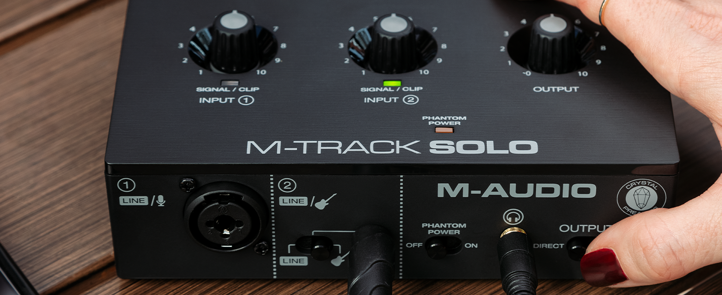 M-Audio M-Track Duo - USB аудіоінтерфейс для запису, стрімінгу та подкастингу (2 XLR/Line входи, 48kHz)