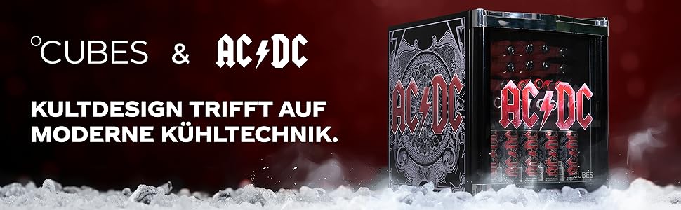 Міні-холодильник °CUBES AC/DC 48 л з скляними дверцятами для напоїв – бар, офіс, геймінг | Тихий та енергоефективний