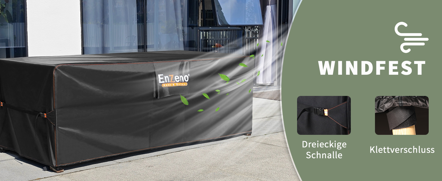 Чохол для садовой мебели Enzeno 200x160x74 см, водонепроникний, з оксфордської тканини, захисний чохол для садовой lounge мебели, зимовий захист, для садового столу