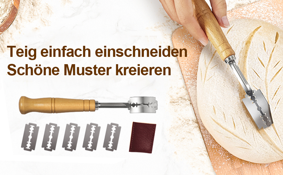Набір для закваски з 21 елементом: 2 гільзи (23 см круглі, 25 см овальні), скляна тара 900 мл для заквашування, аксесуари для випікання хліба для початківців та професіоналів